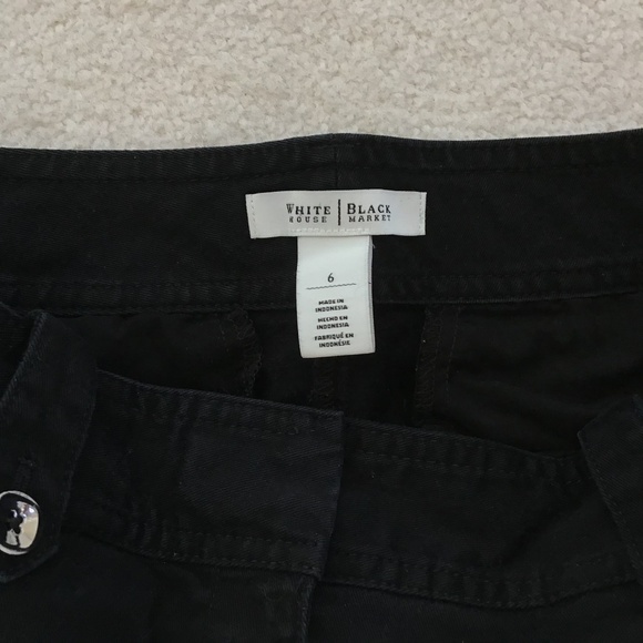 WHBM BLACK CROP LEG PANTS SIZE 6 - Picture 3 of 7